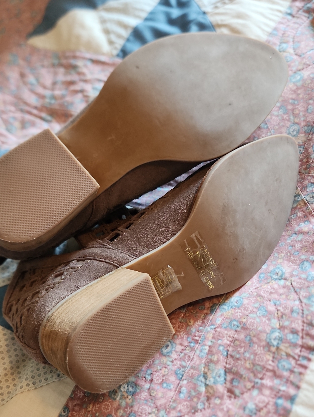 Jeffrey Campbell Taupe Suede Laser-Cut Ankle Booties - Picture 4 of 5